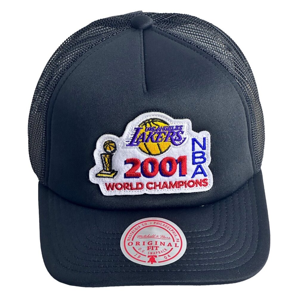 Mitchell & Ness Los Angeles LA Lakers 2001 NBA Finals Champions Trucker Hat Cap
